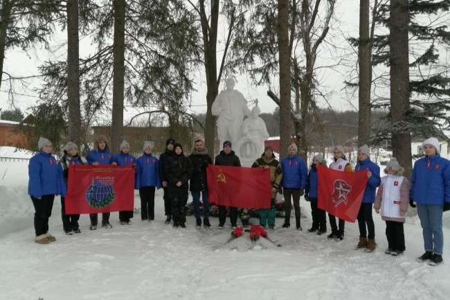 Ясногорские лыжники совершили марш-бросок по местам боевой славы Ясногорского района