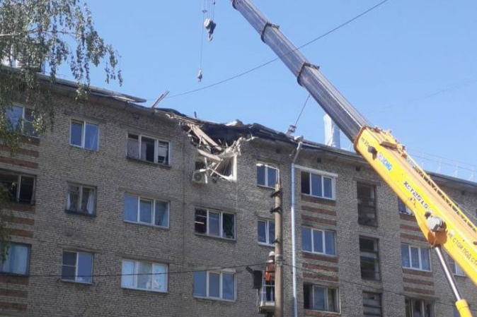В Туле восстанавливают дом, пострадавший в результате атаки беспилотников
