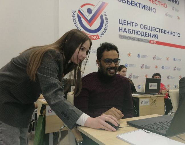Иностранные гости в режиме онлайн посмотрели за голосованием в Тульской области