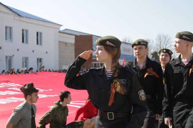 В Заокском прошел военно-патриотический марафон «Равнение на Знамя Победы»