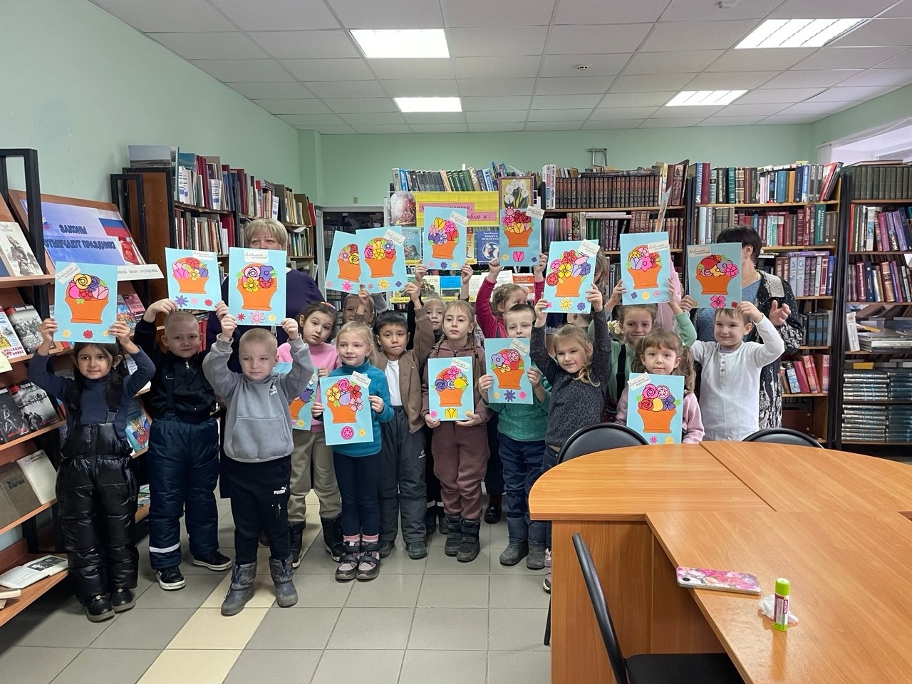 Юные друзья из детского сада №3  в Заокской центральной библиотеке