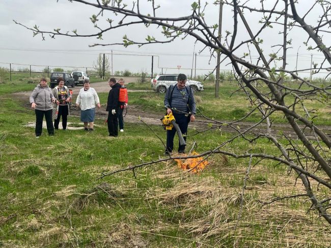 В Чернском районе прошли учения по тушению ландшафтного возгорания
